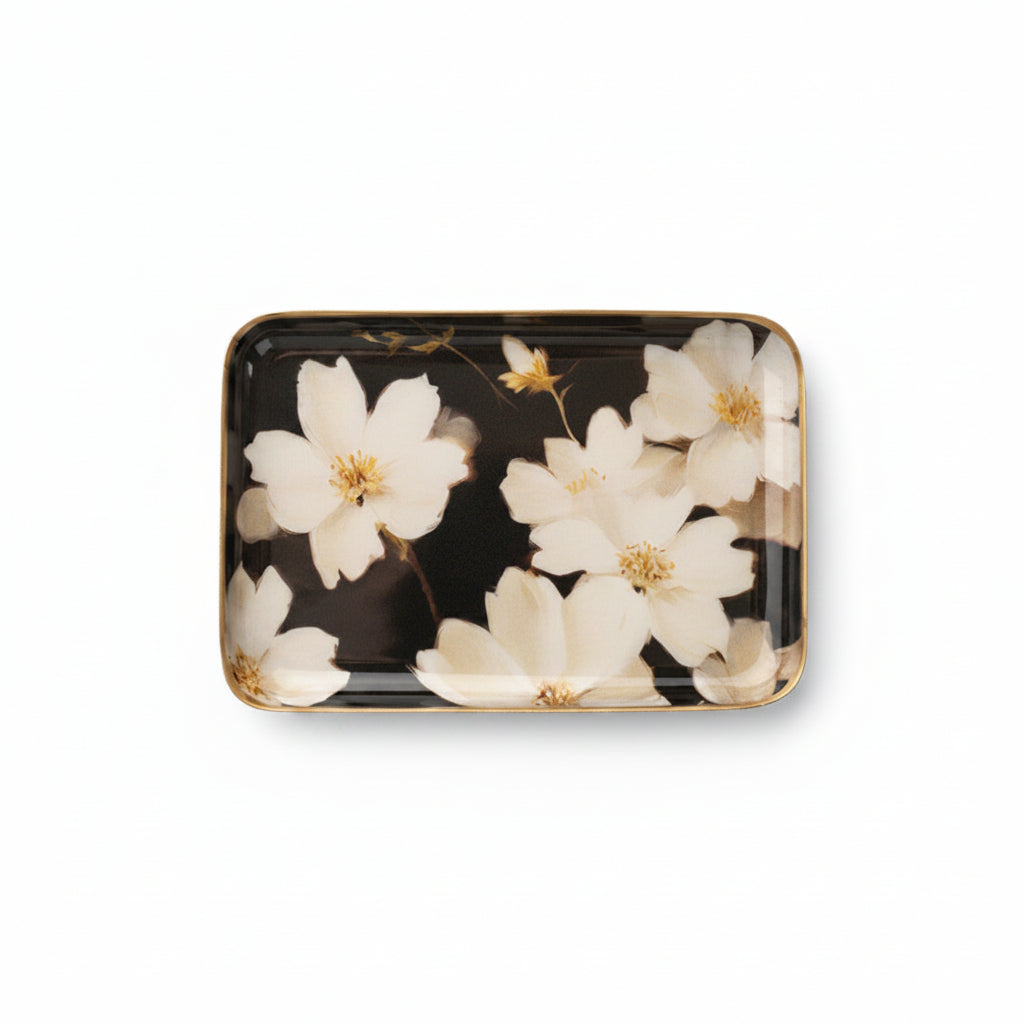 Midnight Cosmos Decorative Enameled Tray S