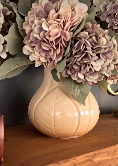 Palms Vase, Cream